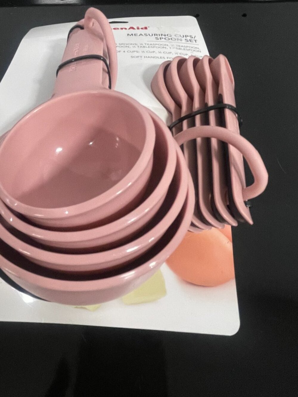 KitchenAid Dry Rose Measuring Cups & Spoons Set New - Picture 3 of 3